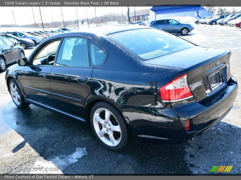 Obsidian Black Pearl / Off Black 2008 Subaru Legacy 2.5i Sedan