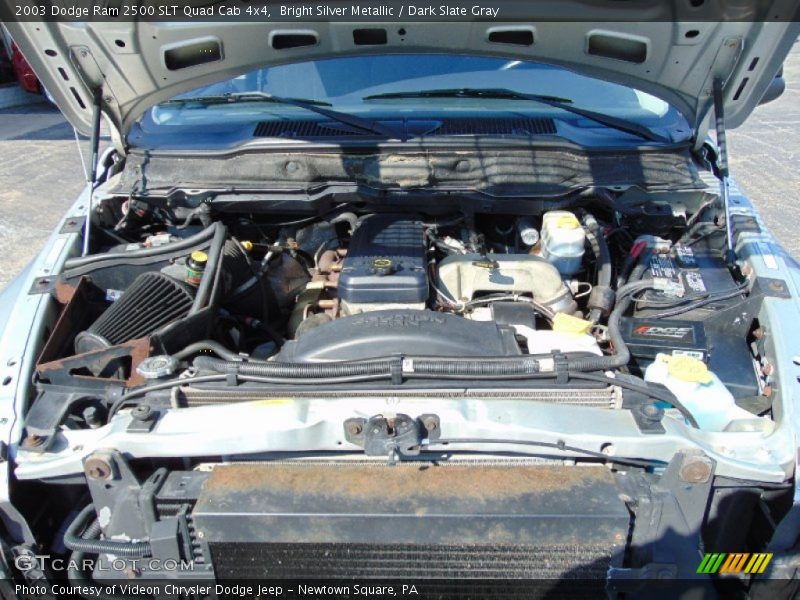 Bright Silver Metallic / Dark Slate Gray 2003 Dodge Ram 2500 SLT Quad Cab 4x4