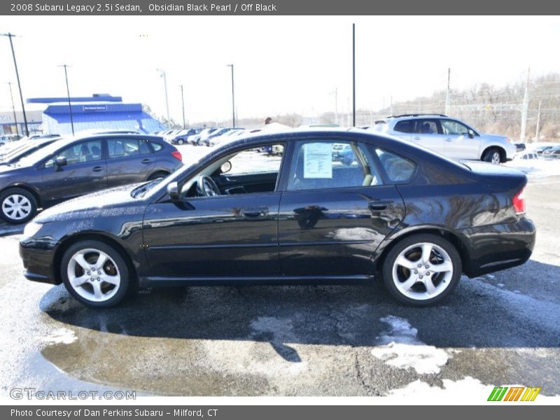 Obsidian Black Pearl / Off Black 2008 Subaru Legacy 2.5i Sedan