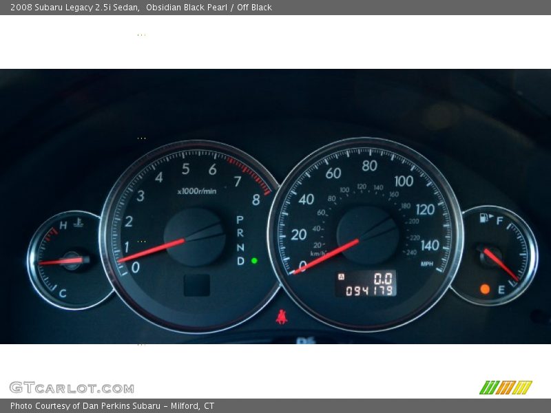 Obsidian Black Pearl / Off Black 2008 Subaru Legacy 2.5i Sedan