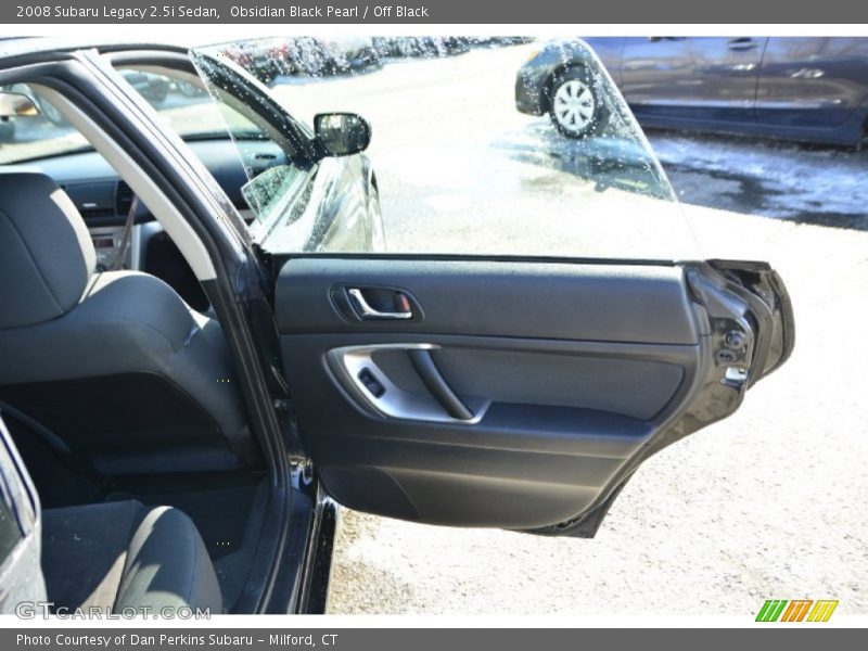 Obsidian Black Pearl / Off Black 2008 Subaru Legacy 2.5i Sedan