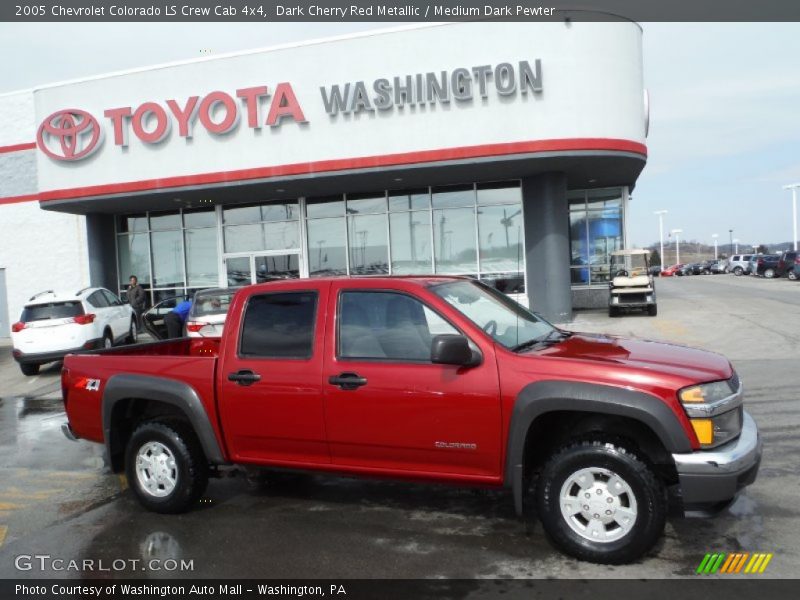 Dark Cherry Red Metallic / Medium Dark Pewter 2005 Chevrolet Colorado LS Crew Cab 4x4
