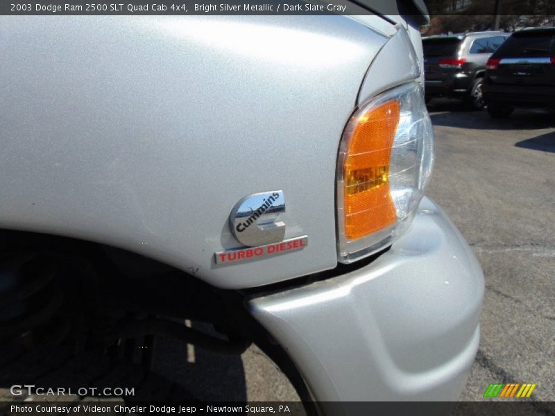 Bright Silver Metallic / Dark Slate Gray 2003 Dodge Ram 2500 SLT Quad Cab 4x4