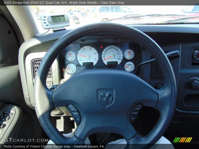 Bright Silver Metallic / Dark Slate Gray 2003 Dodge Ram 2500 SLT Quad Cab 4x4