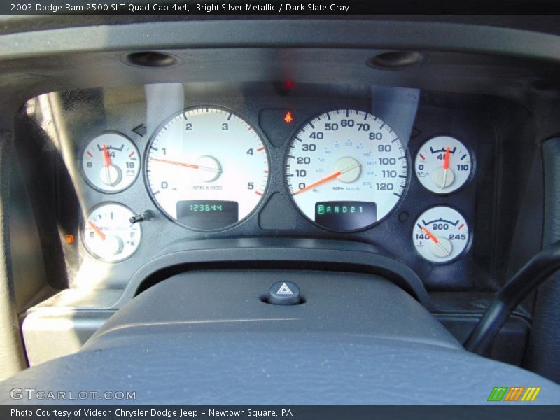 Bright Silver Metallic / Dark Slate Gray 2003 Dodge Ram 2500 SLT Quad Cab 4x4