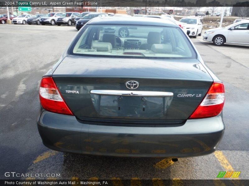 Aspen Green Pearl / Stone 2004 Toyota Camry LE