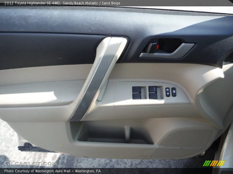 Sandy Beach Metallic / Sand Beige 2012 Toyota Highlander SE 4WD