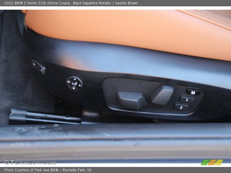 Black Sapphire Metallic / Saddle Brown 2012 BMW 3 Series 328i xDrive Coupe