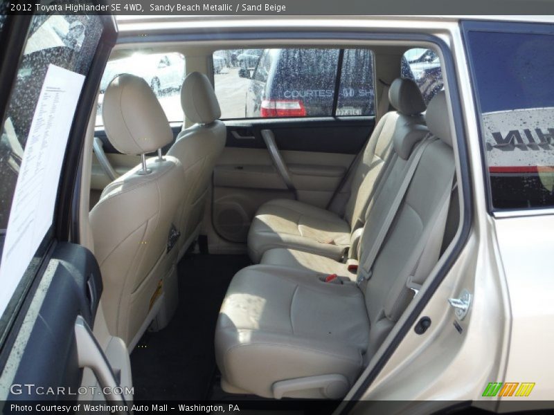 Sandy Beach Metallic / Sand Beige 2012 Toyota Highlander SE 4WD