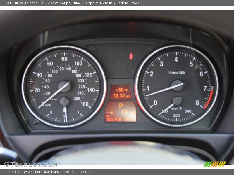 Black Sapphire Metallic / Saddle Brown 2012 BMW 3 Series 328i xDrive Coupe