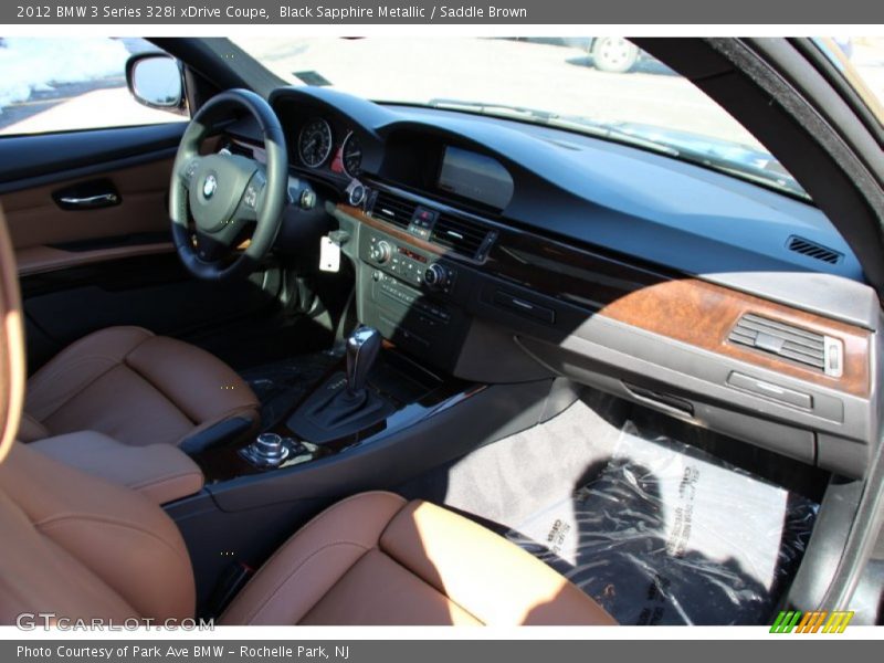Black Sapphire Metallic / Saddle Brown 2012 BMW 3 Series 328i xDrive Coupe