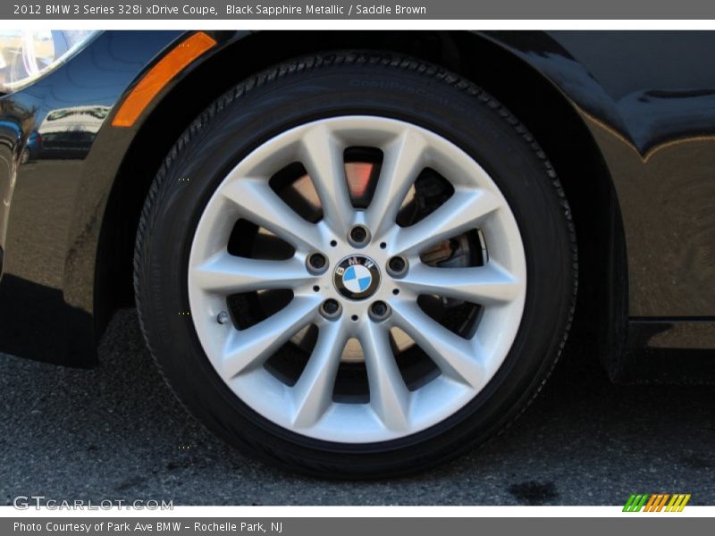 Black Sapphire Metallic / Saddle Brown 2012 BMW 3 Series 328i xDrive Coupe