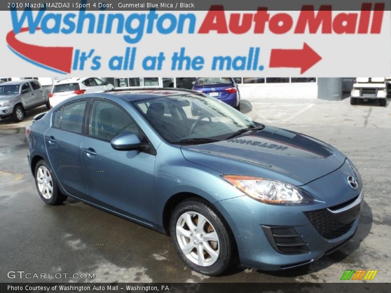 Gunmetal Blue Mica / Black 2010 Mazda MAZDA3 i Sport 4 Door