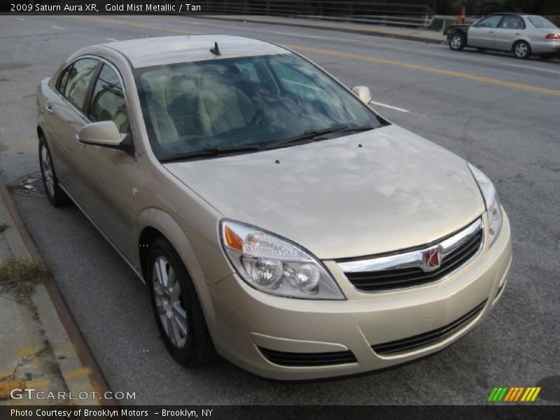 Gold Mist Metallic / Tan 2009 Saturn Aura XR