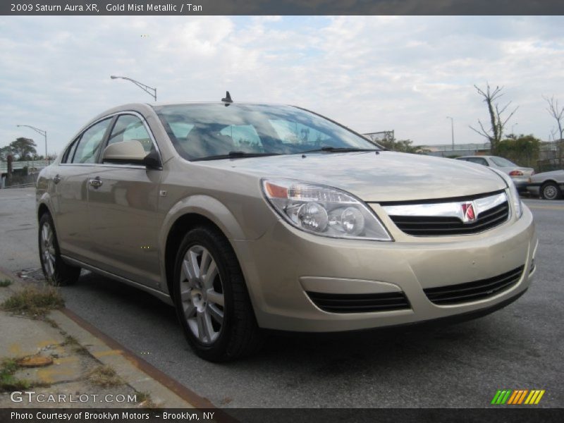 Gold Mist Metallic / Tan 2009 Saturn Aura XR
