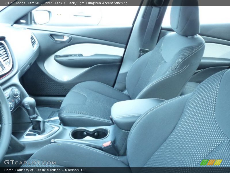 Pitch Black / Black/Light Tungsten Accent Stitching 2015 Dodge Dart SXT