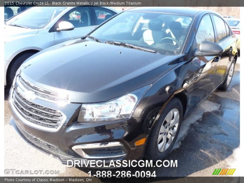Black Granite Metallic / Jet Black/Medium Titanium 2015 Chevrolet Cruze LS