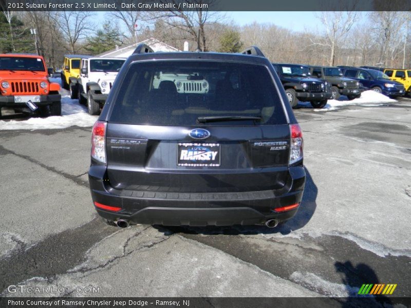 Dark Gray Metallic / Platinum 2012 Subaru Forester 2.5 X Limited