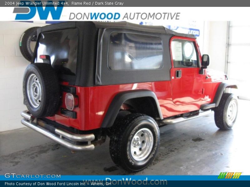 Flame Red / Dark Slate Gray 2004 Jeep Wrangler Unlimited 4x4