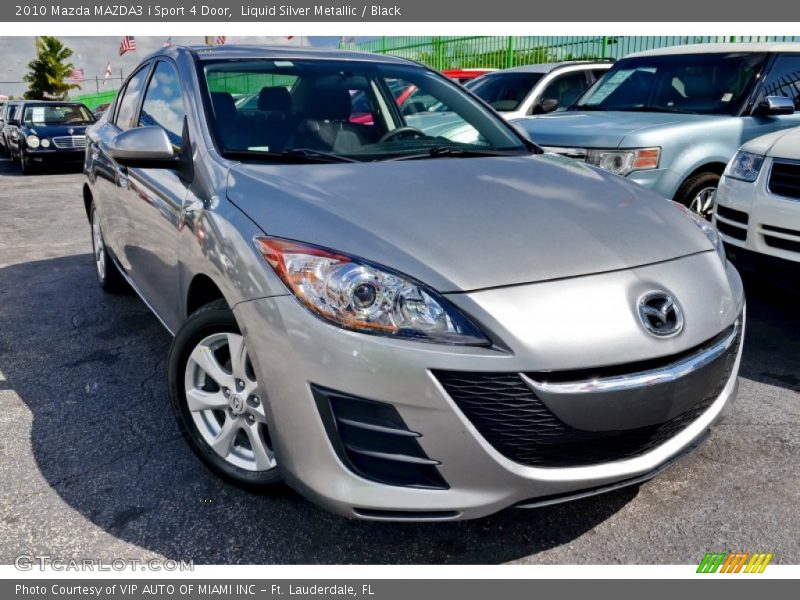 Liquid Silver Metallic / Black 2010 Mazda MAZDA3 i Sport 4 Door