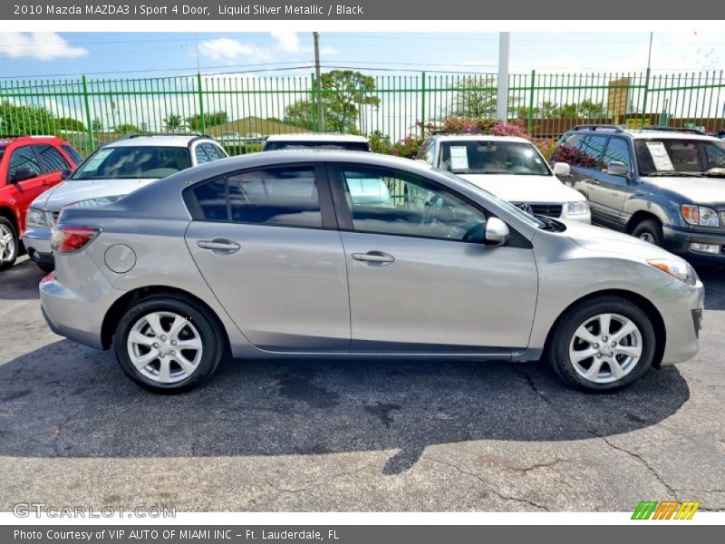 Liquid Silver Metallic / Black 2010 Mazda MAZDA3 i Sport 4 Door