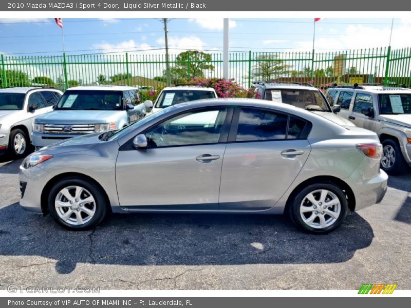 Liquid Silver Metallic / Black 2010 Mazda MAZDA3 i Sport 4 Door