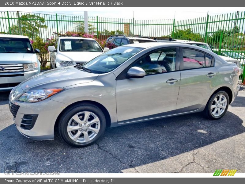 Liquid Silver Metallic / Black 2010 Mazda MAZDA3 i Sport 4 Door