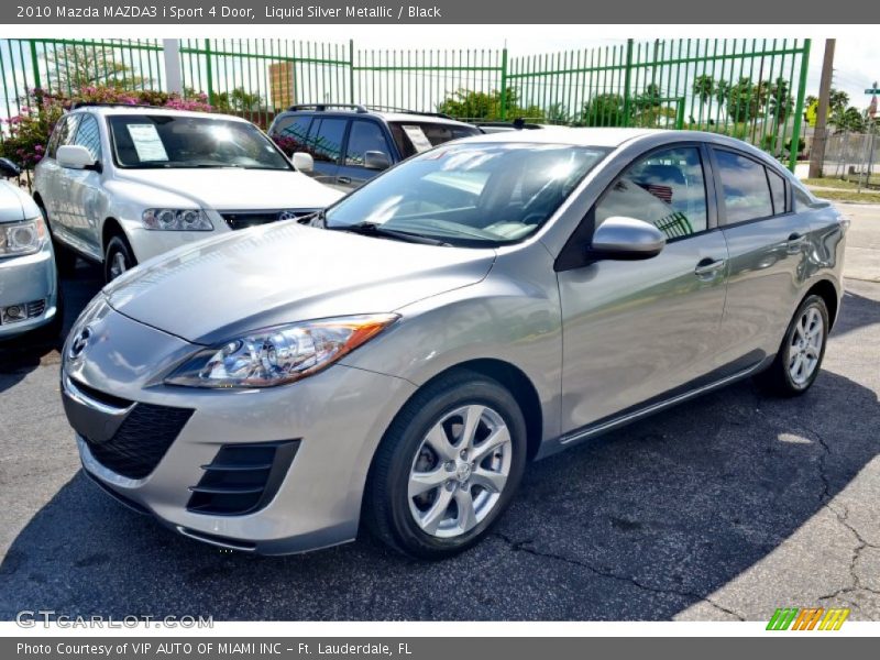 Liquid Silver Metallic / Black 2010 Mazda MAZDA3 i Sport 4 Door