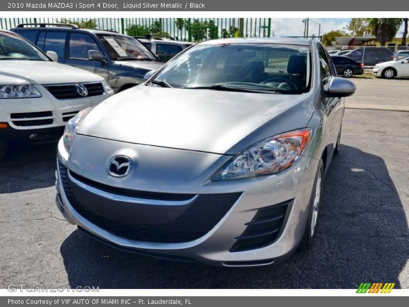Liquid Silver Metallic / Black 2010 Mazda MAZDA3 i Sport 4 Door