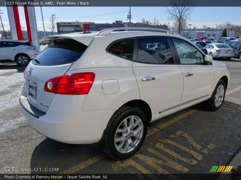 Pearl White / Black 2013 Nissan Rogue SL AWD