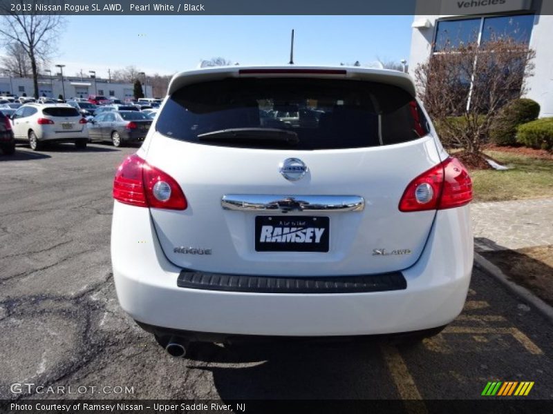 Pearl White / Black 2013 Nissan Rogue SL AWD