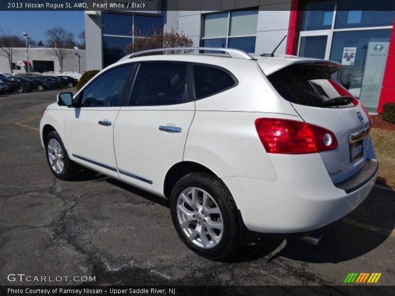 Pearl White / Black 2013 Nissan Rogue SL AWD