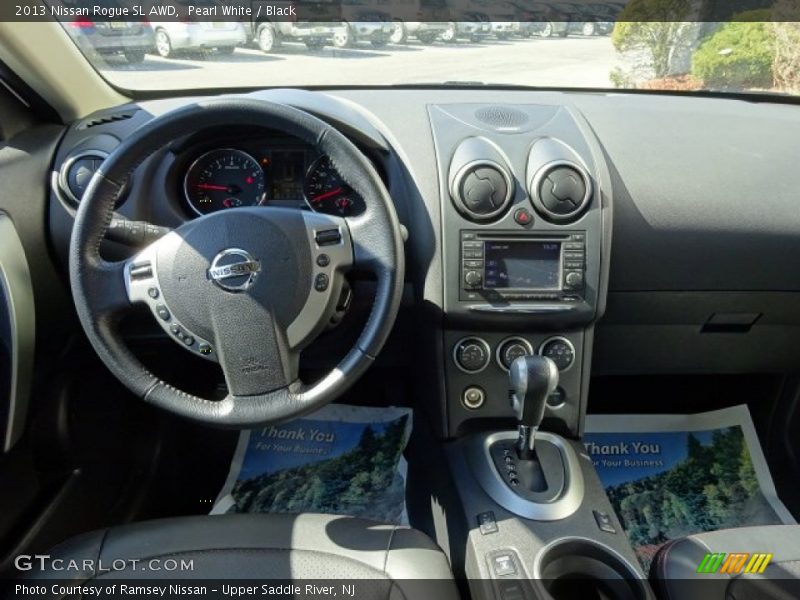 Pearl White / Black 2013 Nissan Rogue SL AWD