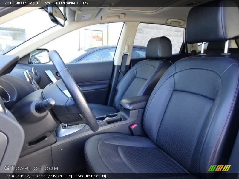 Pearl White / Black 2013 Nissan Rogue SL AWD