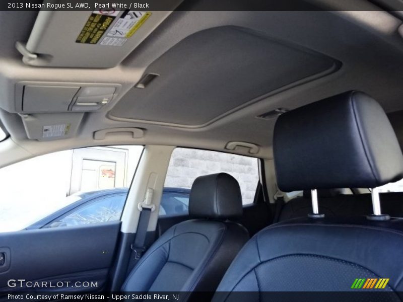 Pearl White / Black 2013 Nissan Rogue SL AWD