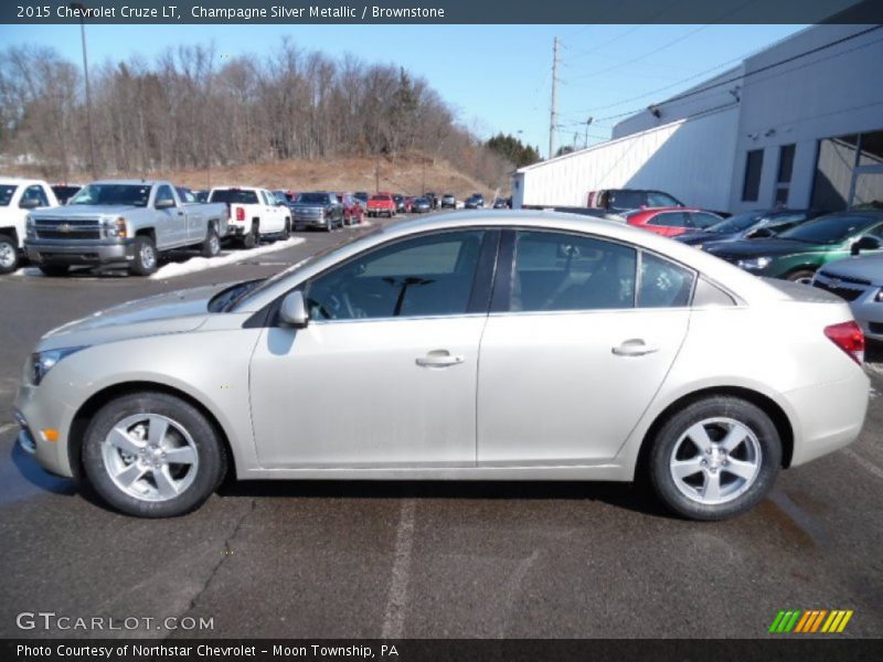 Champagne Silver Metallic / Brownstone 2015 Chevrolet Cruze LT