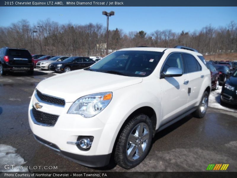 White Diamond Tricoat / Jet Black 2015 Chevrolet Equinox LTZ AWD