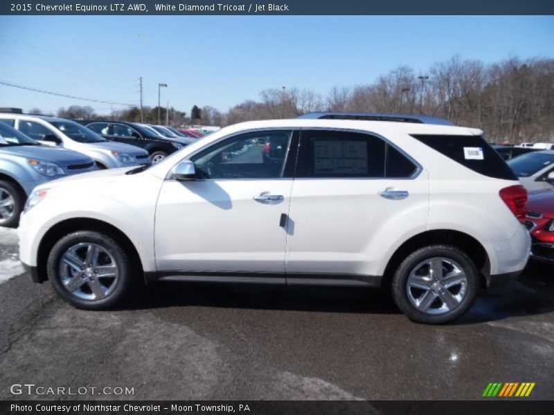 White Diamond Tricoat / Jet Black 2015 Chevrolet Equinox LTZ AWD