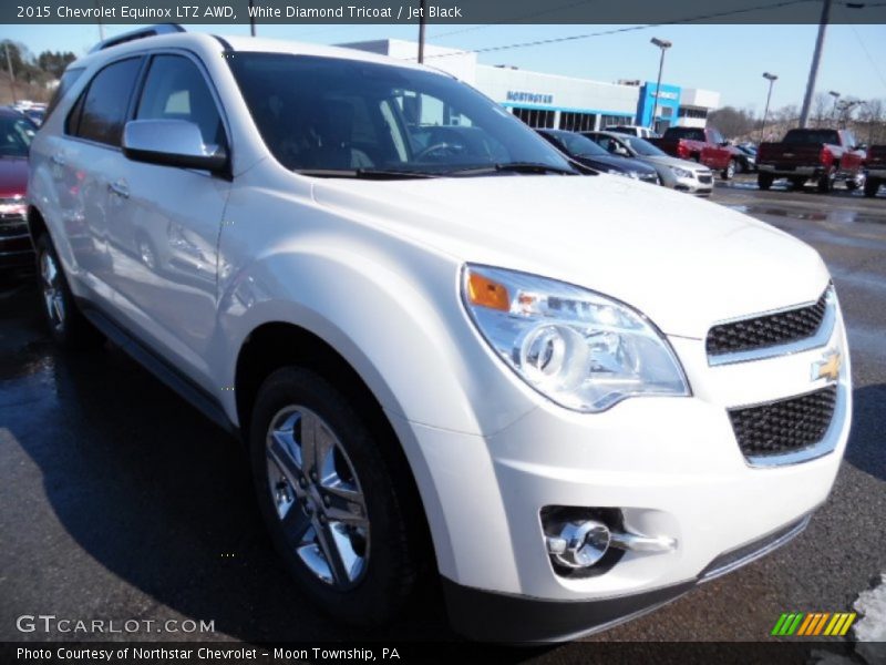 White Diamond Tricoat / Jet Black 2015 Chevrolet Equinox LTZ AWD