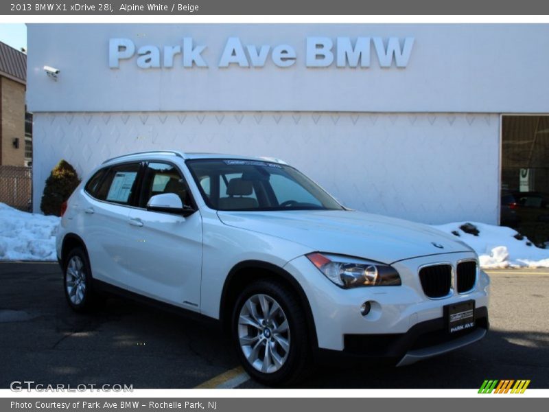 Alpine White / Beige 2013 BMW X1 xDrive 28i
