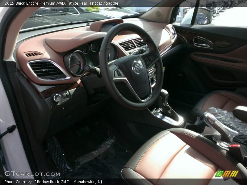 White Pearl Tricoat / Saddle 2015 Buick Encore Premium AWD