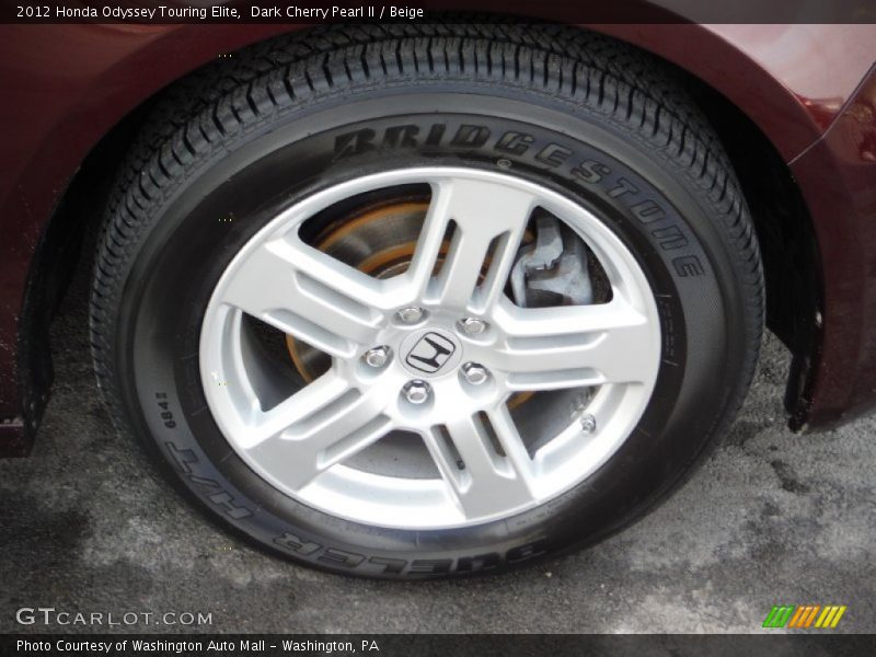 Dark Cherry Pearl II / Beige 2012 Honda Odyssey Touring Elite