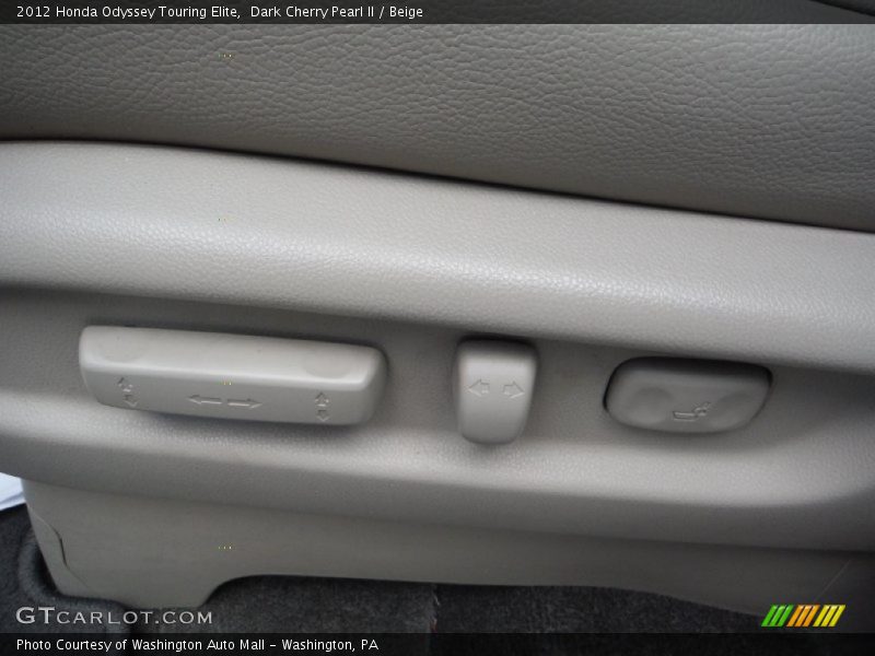 Dark Cherry Pearl II / Beige 2012 Honda Odyssey Touring Elite