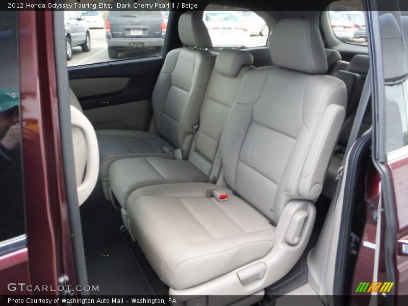 Dark Cherry Pearl II / Beige 2012 Honda Odyssey Touring Elite