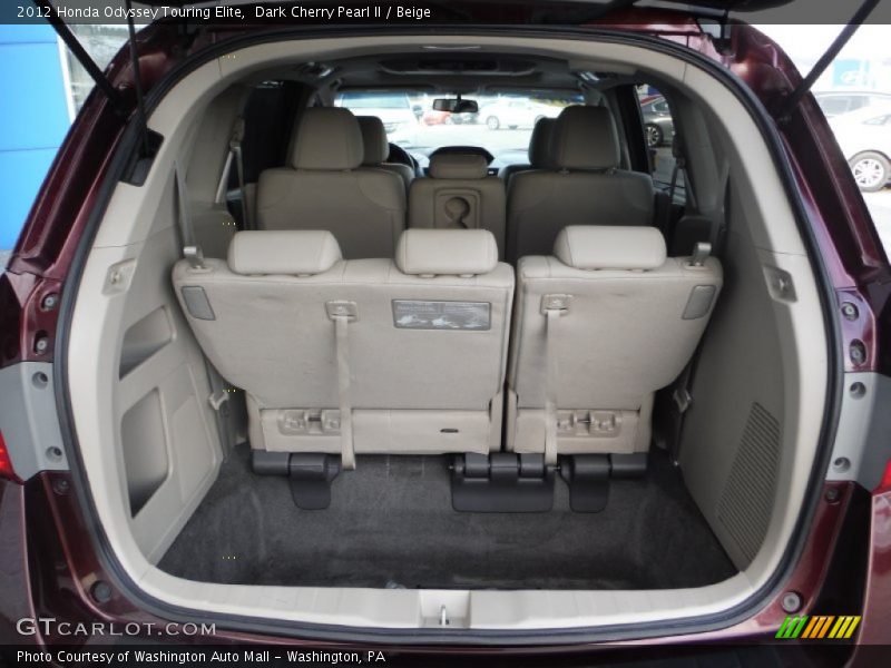 Dark Cherry Pearl II / Beige 2012 Honda Odyssey Touring Elite