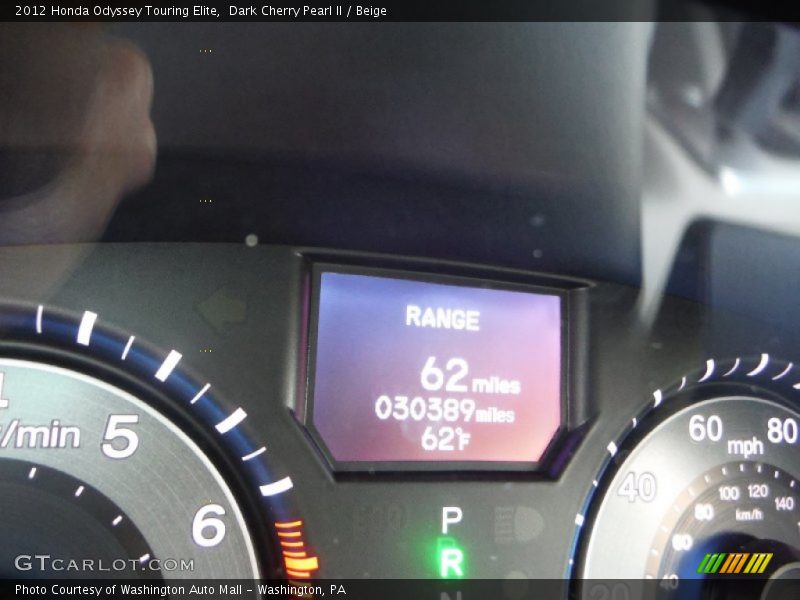 Dark Cherry Pearl II / Beige 2012 Honda Odyssey Touring Elite