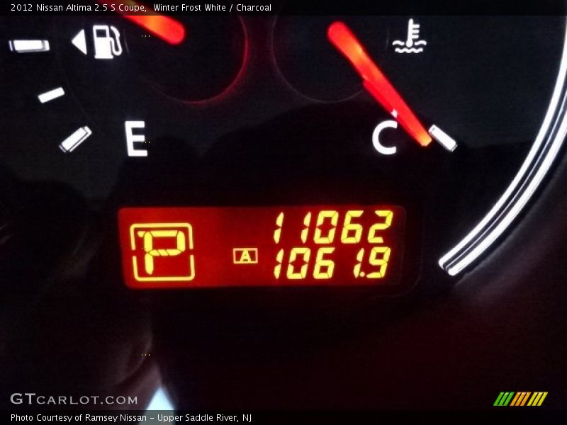 Winter Frost White / Charcoal 2012 Nissan Altima 2.5 S Coupe