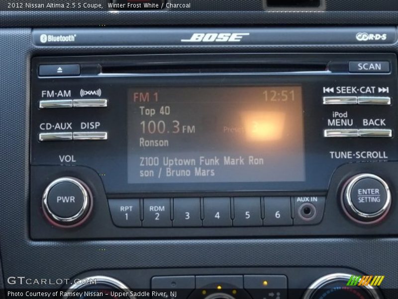 Winter Frost White / Charcoal 2012 Nissan Altima 2.5 S Coupe