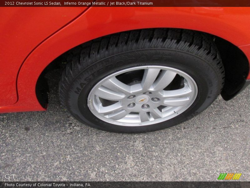 Inferno Orange Metallic / Jet Black/Dark Titanium 2012 Chevrolet Sonic LS Sedan