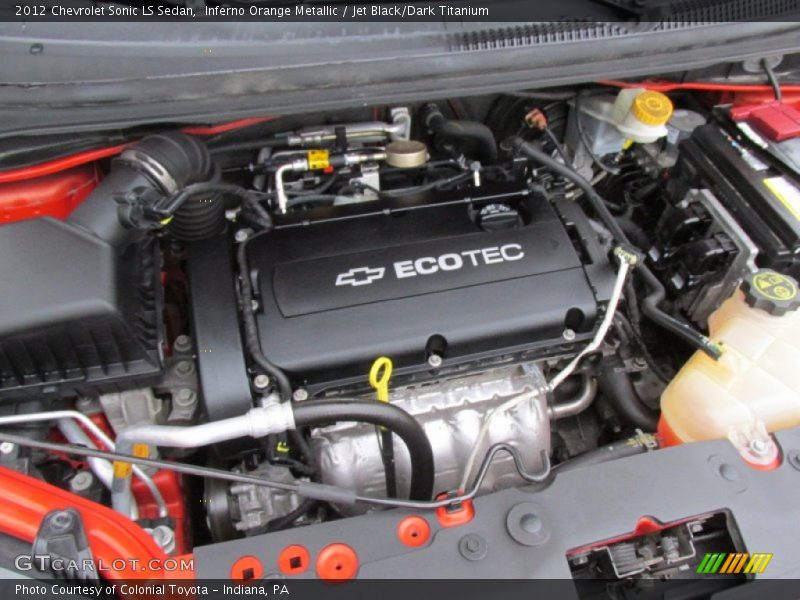 Inferno Orange Metallic / Jet Black/Dark Titanium 2012 Chevrolet Sonic LS Sedan